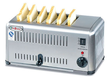 Le message publicitaire 6/4 découpent la machine en tranches électrique d'équipement de snack-bar de grille-pain/pain de pain grillé
