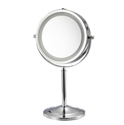 Miroir de coiffeuse double face européen en métal de salle de bains de chambre à coucher de miroir de beauté du miroir HD de coiffeuse de lumière de suffisance de style