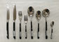 Ensembles de vaisselle plate d'acier inoxydable de cuillères de fourchettes de couteaux de poignées Noir-plaquées 13 par morceaux