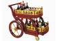 2 étagères noircissent l'équipement en bois de service de chariot à vin d'hôtel de luxe de boisson alcoolisée/boisson de pièce