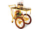 Miroir de chariot de portion de vin d'équipements de service d'étage de grande roue - ignifuge de finition d'or stratifié