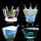 Seau à glace acrylique en plastique fait sur commande de Logo Bar Led Wine Cooler grande capacité