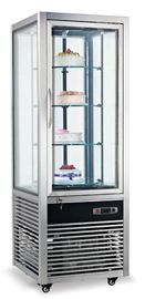 Étalage commercial de congélateur de réfrigérateur d'affichage de gâteau tout autour de la porte en verre