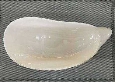 La trompette blanche de vaisselle de mélamine - Shell - formez le poids 405g de la longueur 25cm de plat