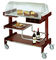 Équipements de luxe de service de dessert en bois solide de chariot de pâtisserie 910*510*1120mm