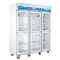 Message publicitaire de rendement élevé fan de réfrigérateur de porte 6 en verre refroidissant le double compresseur