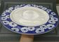 Diamètre jante large de porcelaine de 27cm de plats de modèle décoratif rond en céramique blanc de plat