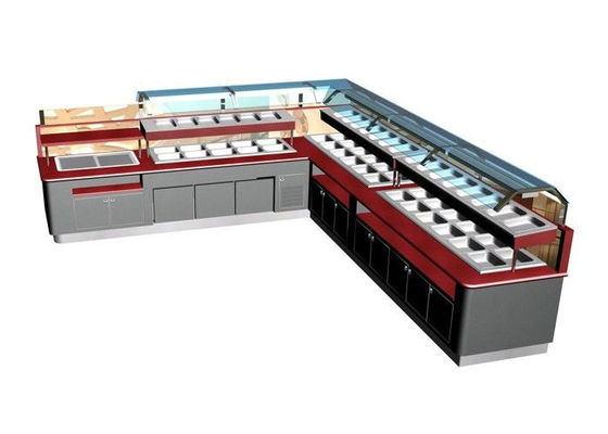 Équipement de buffet commercial pour restaurants en forme de L