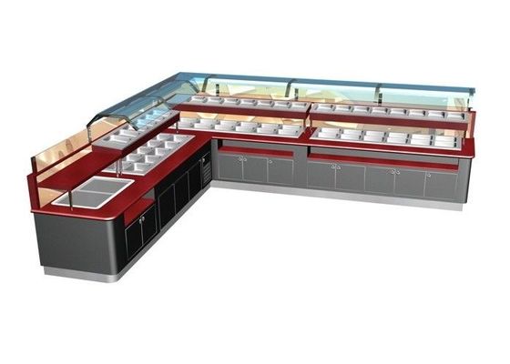 Équipement de buffet commercial pour restaurants en forme de L