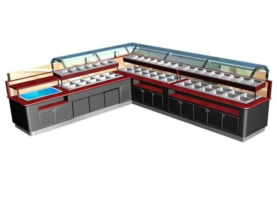 Équipement de buffet commercial pour restaurants en forme de L