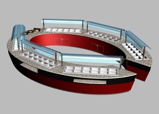 Équipement de buffet commercial Combinaison de forme ovale et ronde Tables de buffet de restaurant