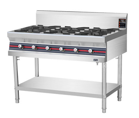 Type de plancher Poêle à cuisson à gaz commerciale de 40 kW 4-8 brûleur