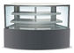 Étalage en verre de gâteau d'arc de réfrigération avec la base de marbre noire 2100x800x1300MM