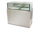 Étalage de réfrigérateur de gâteau de base acier inoxydable en bois//coffret étalage en verre de pâtisserie