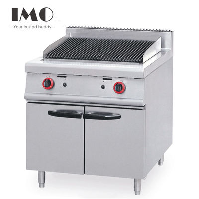 2025 Appareils de cuisine de restaurant pour la cuisine haut de gamme Grill à gaz en acier inoxydable Lava Rock Grill avec armoire