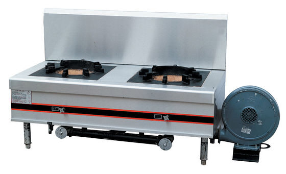 96KW de gaz inoxydable Stock Pot Range Deux brûleurs pour cuisine commerciale